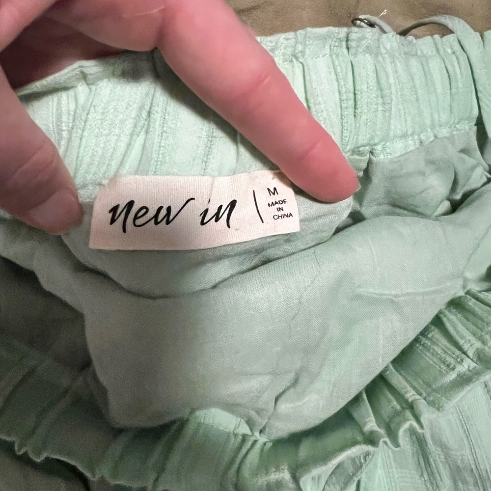 Mint green babydoll romper